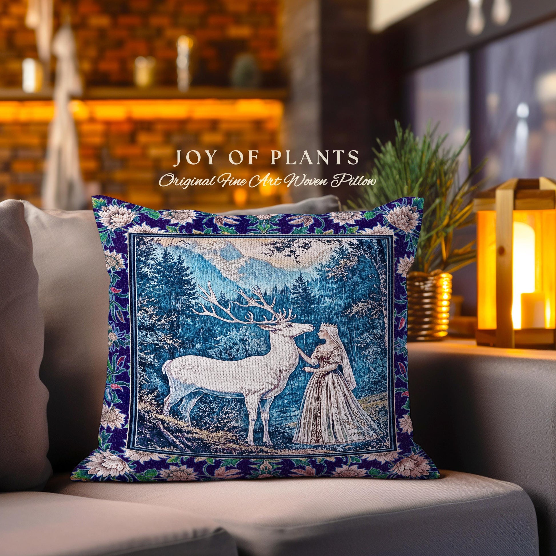 Woodland Renaissance Rustic Tapestry Pillow Decorative Throw Cushion