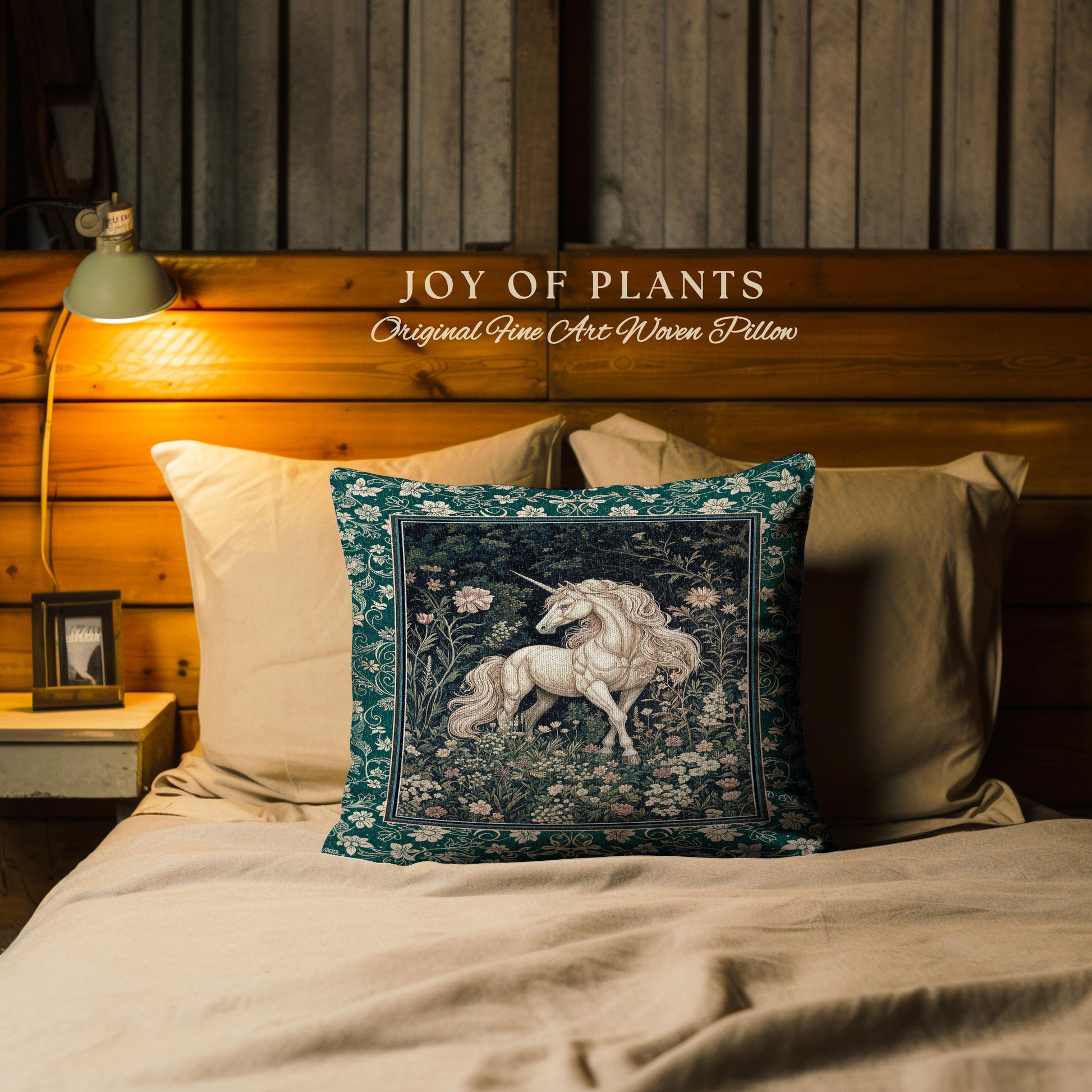 Magic Medieval Unicorn Decorative Cushion Tapestry Throw Pillow
