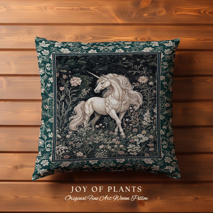 Magic Medieval Unicorn Decorative Cushion Tapestry Throw Pillow