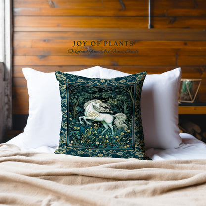 Enchanted Meadow Unicorn Decorative Cushion Tapestry Throw Pillow