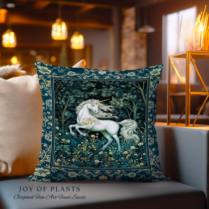 Enchanted Meadow Unicorn Decorative Cushion Tapestry Throw Pillow