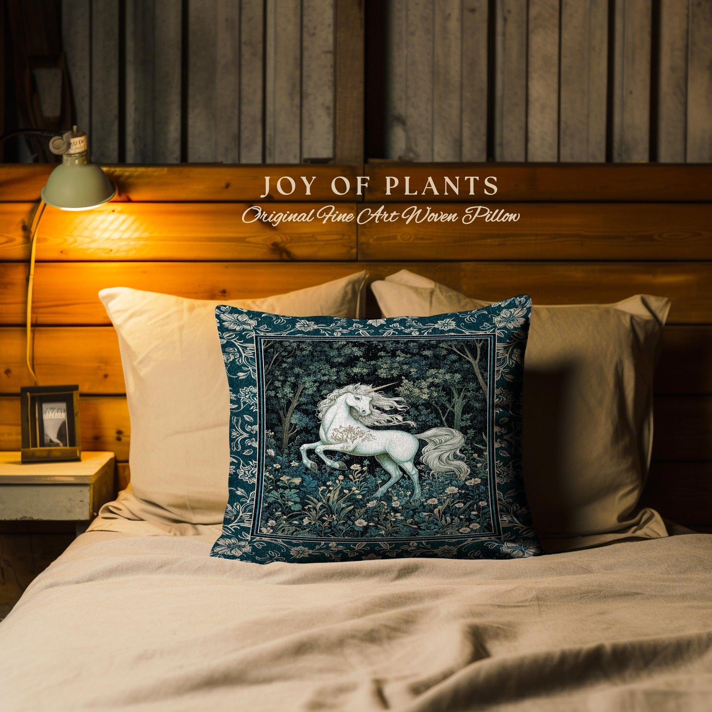 Enchanted Meadow Unicorn Decorative Cushion Tapestry Throw Pillow