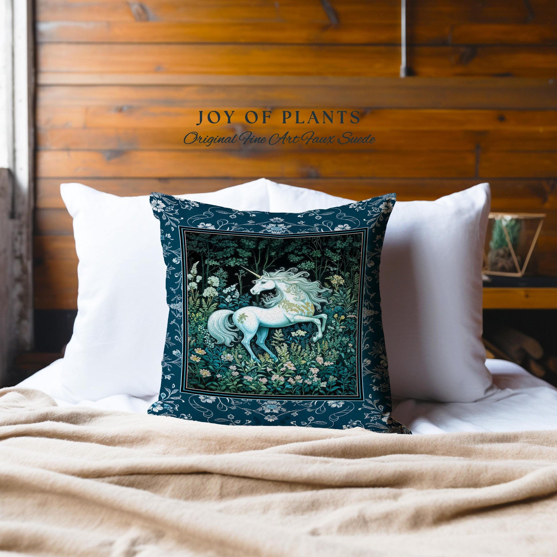 Midnight Magic Unicorn Tapestry Pillow Decorative Throw Cushion