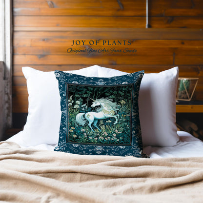 Midnight Magic Unicorn Tapestry Pillow Decorative Throw Cushion