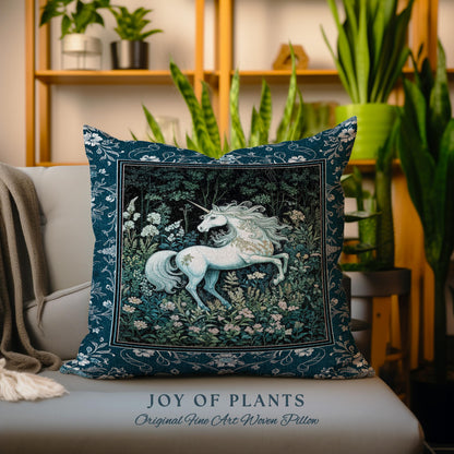 Midnight Magic Unicorn Tapestry Pillow Decorative Throw Cushion