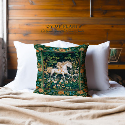 Storybook Aesthetic Mystic Unicorn Decorative Cushion Tapestry Throw Pillow