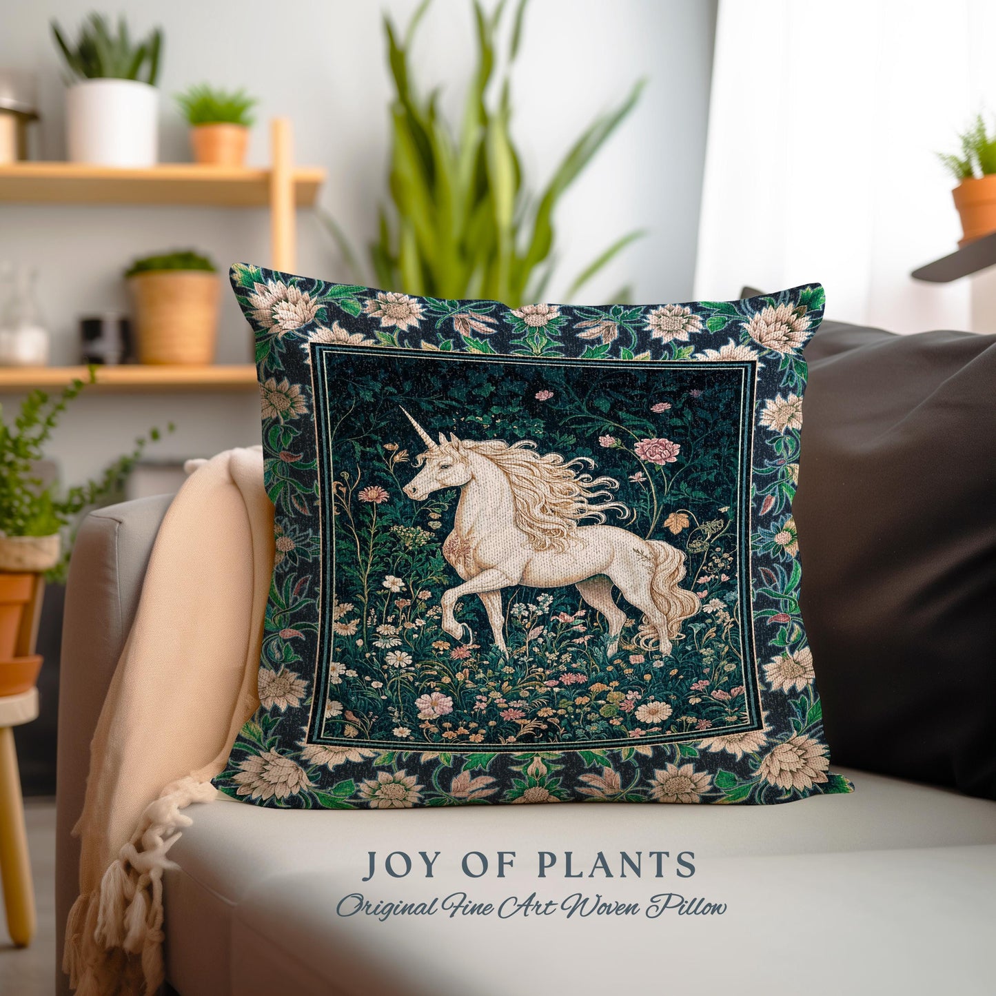 Storybook Elegance Magical Tapestry Pillow Decorative Throw Cushion