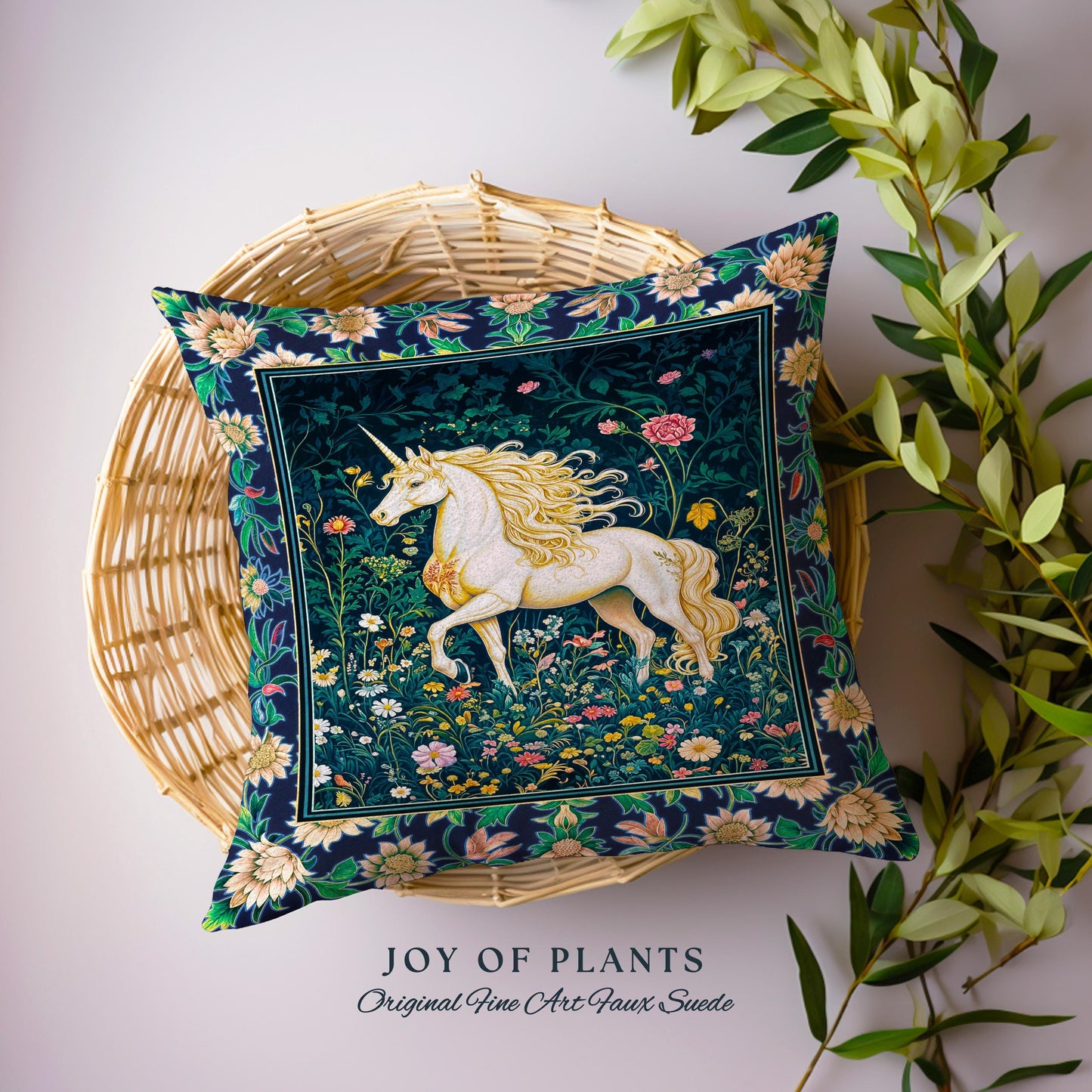 Storybook Elegance Magical Tapestry Pillow Decorative Throw Cushion