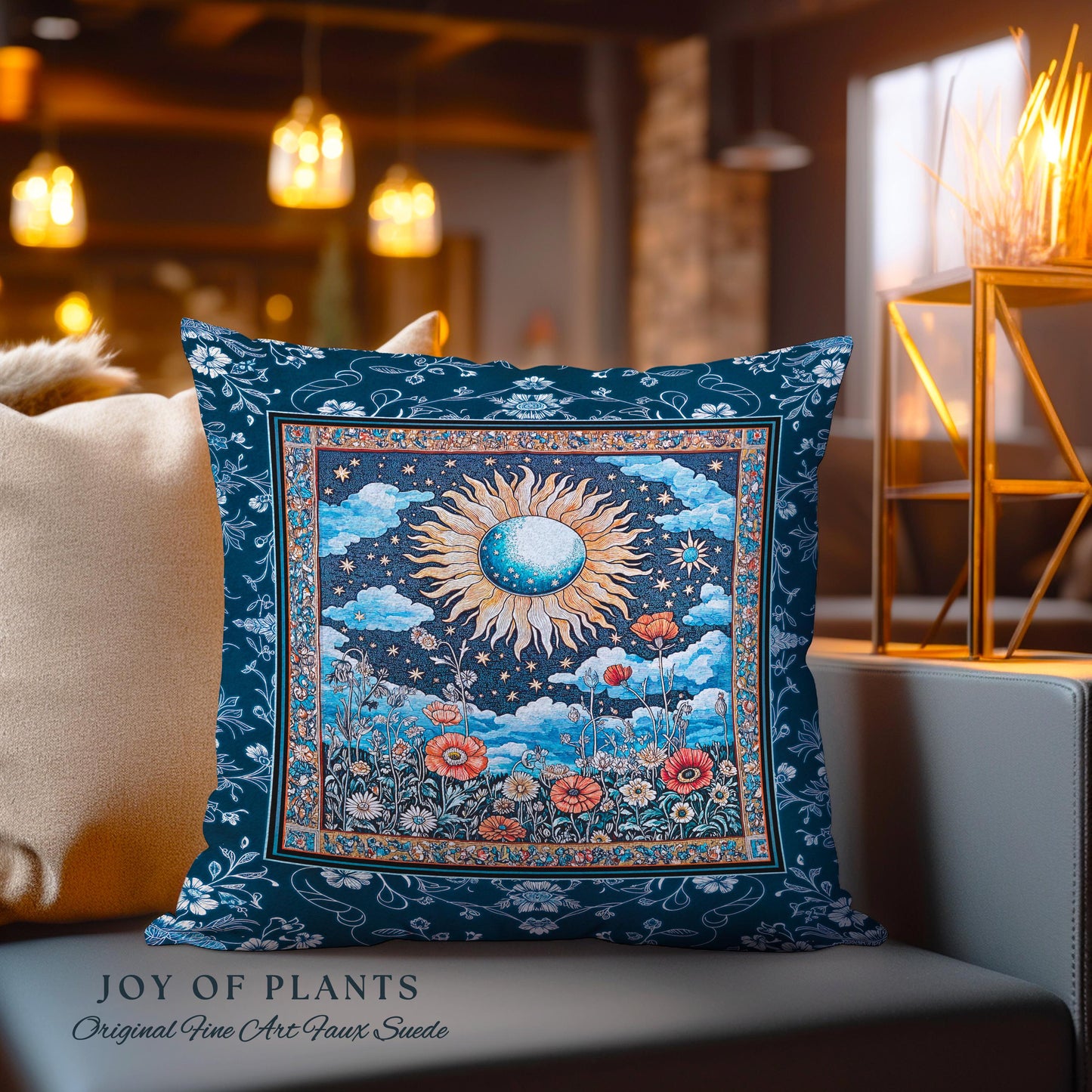 Retro Astrology Throw Pillow Decorative Tapestry Throw Cushion