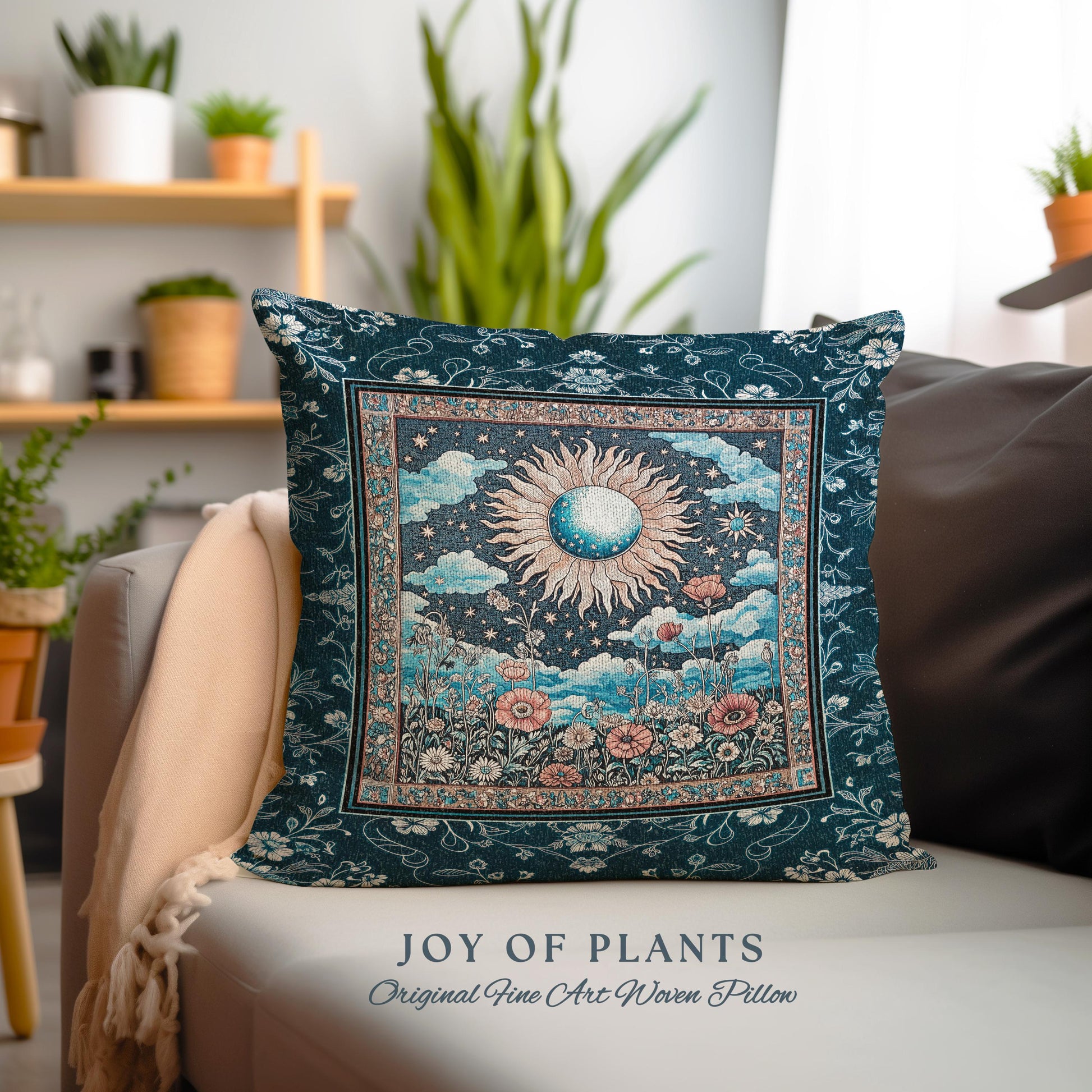 Retro Astrology Throw Pillow Decorative Tapestry Throw Cushion