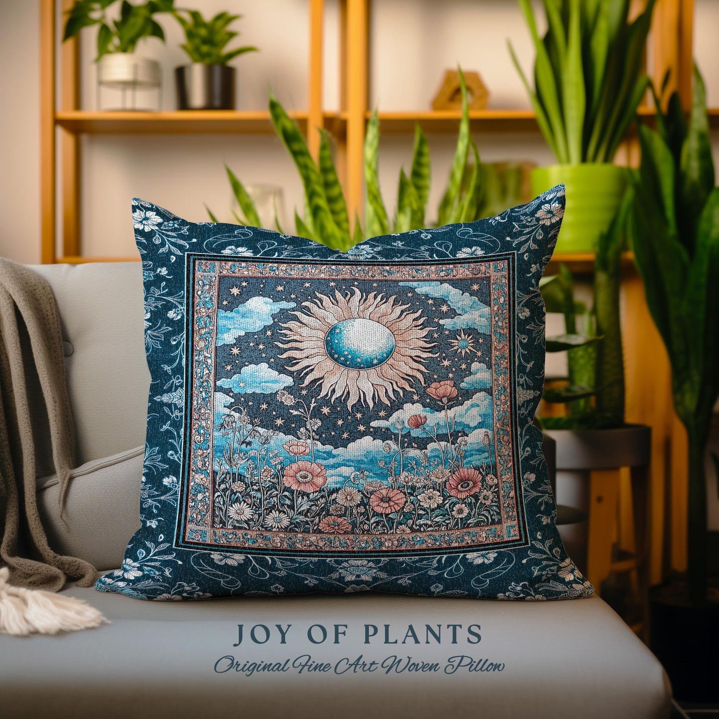 Retro Astrology Throw Pillow Decorative Tapestry Throw Cushion