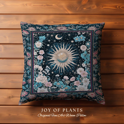 Celestial Sun Rustic Decorative Cushion Tapestry Throw Pillow