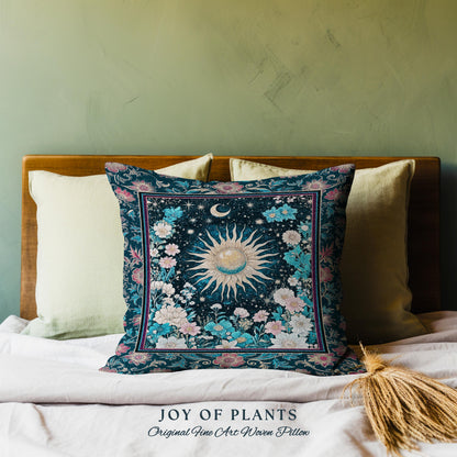 Celestial Sun Rustic Decorative Cushion Tapestry Throw Pillow