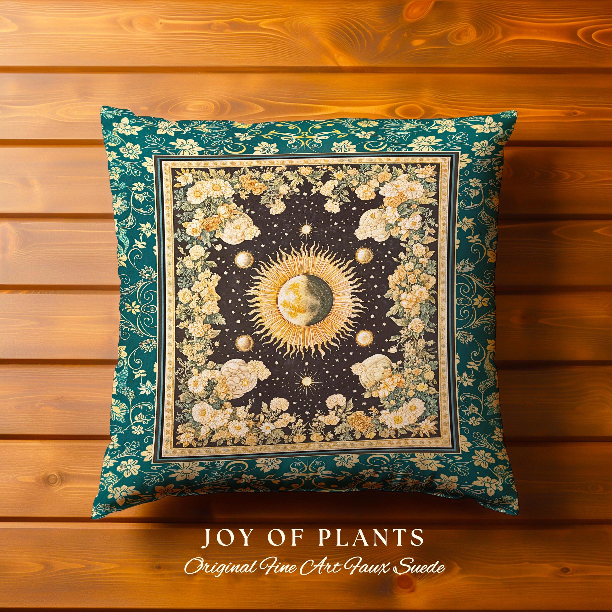 Sun and Moon Bohemian Decorative Cushion Tapestry Throw Pillow