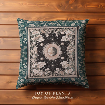 Sun and Moon Bohemian Decorative Cushion Tapestry Throw Pillow