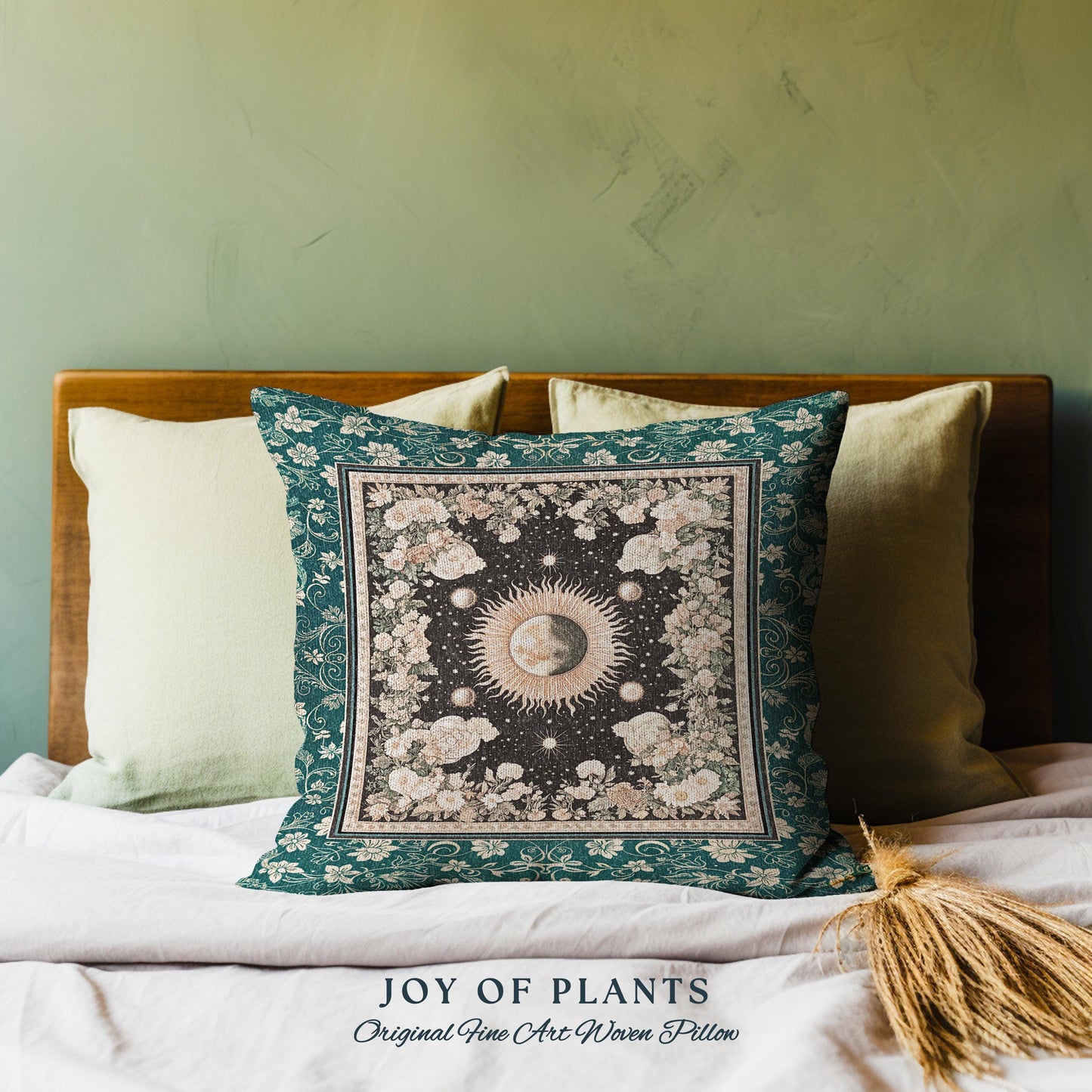 Sun and Moon Bohemian Decorative Cushion Tapestry Throw Pillow