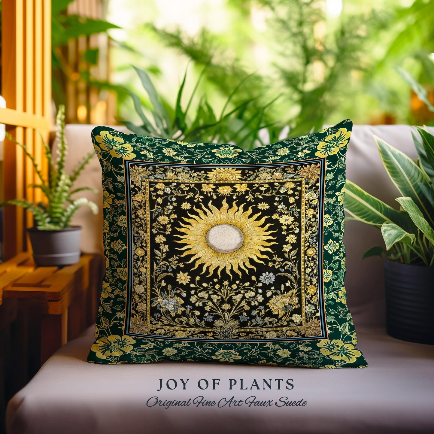 Boho Tarot Sun Tapestry Pillow Decorative Throw Cushion