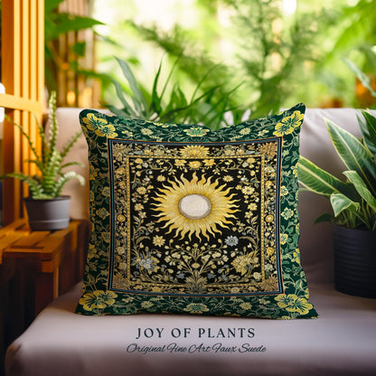 Boho Tarot Sun Tapestry Pillow Decorative Throw Cushion