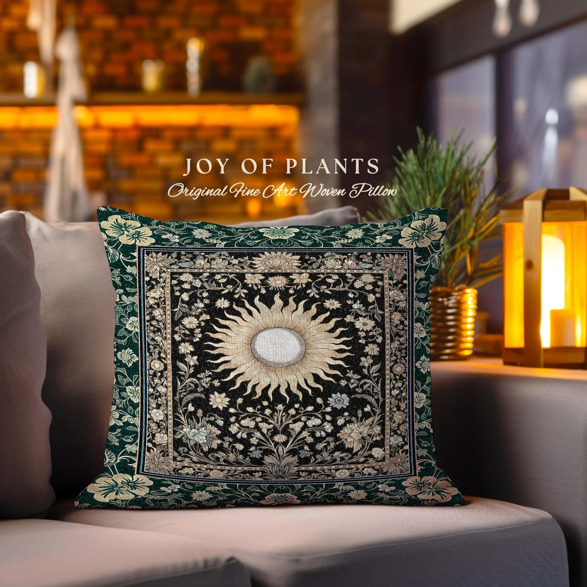 Boho Tarot Sun Tapestry Pillow Decorative Throw Cushion