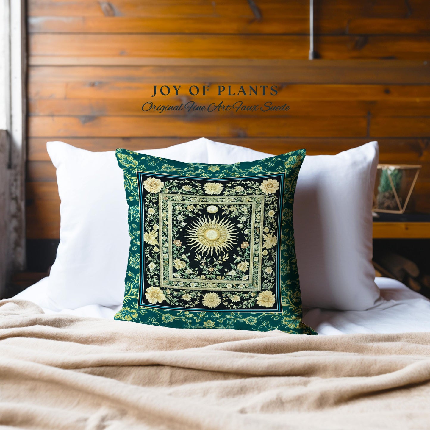 Witchy Celestial Sun Decorative Cushion Tapestry Throw Pillow
