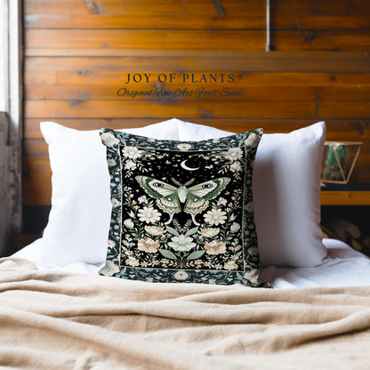 Luna Moth Folklore Aesthetic Tapestry Pillow Decorative Throw Cushion