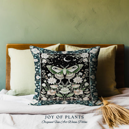 Luna Moth Folklore Aesthetic Tapestry Pillow Decorative Throw Cushion
