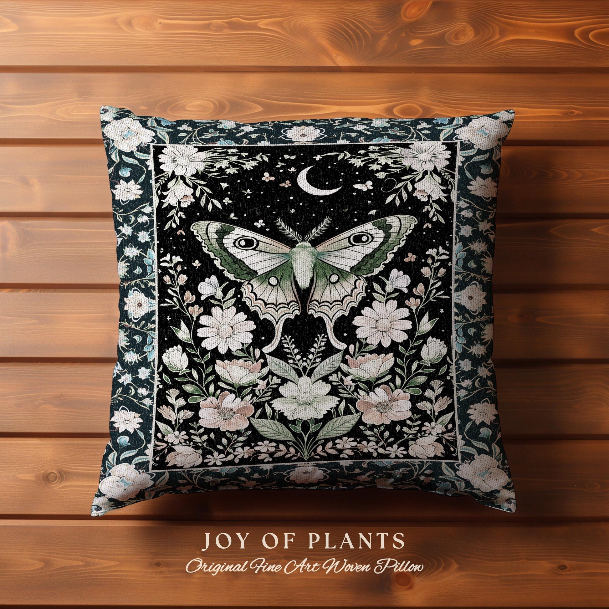 Luna Moth Folklore Aesthetic Tapestry Pillow Decorative Throw Cushion
