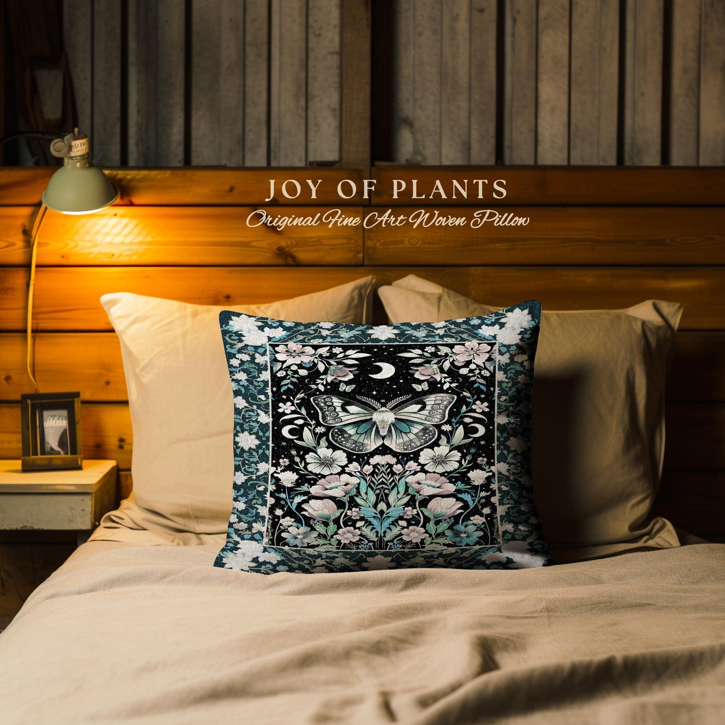 Celestial Butterfly Floral Decorative Moth Cushion Tapestry Throw Pillow