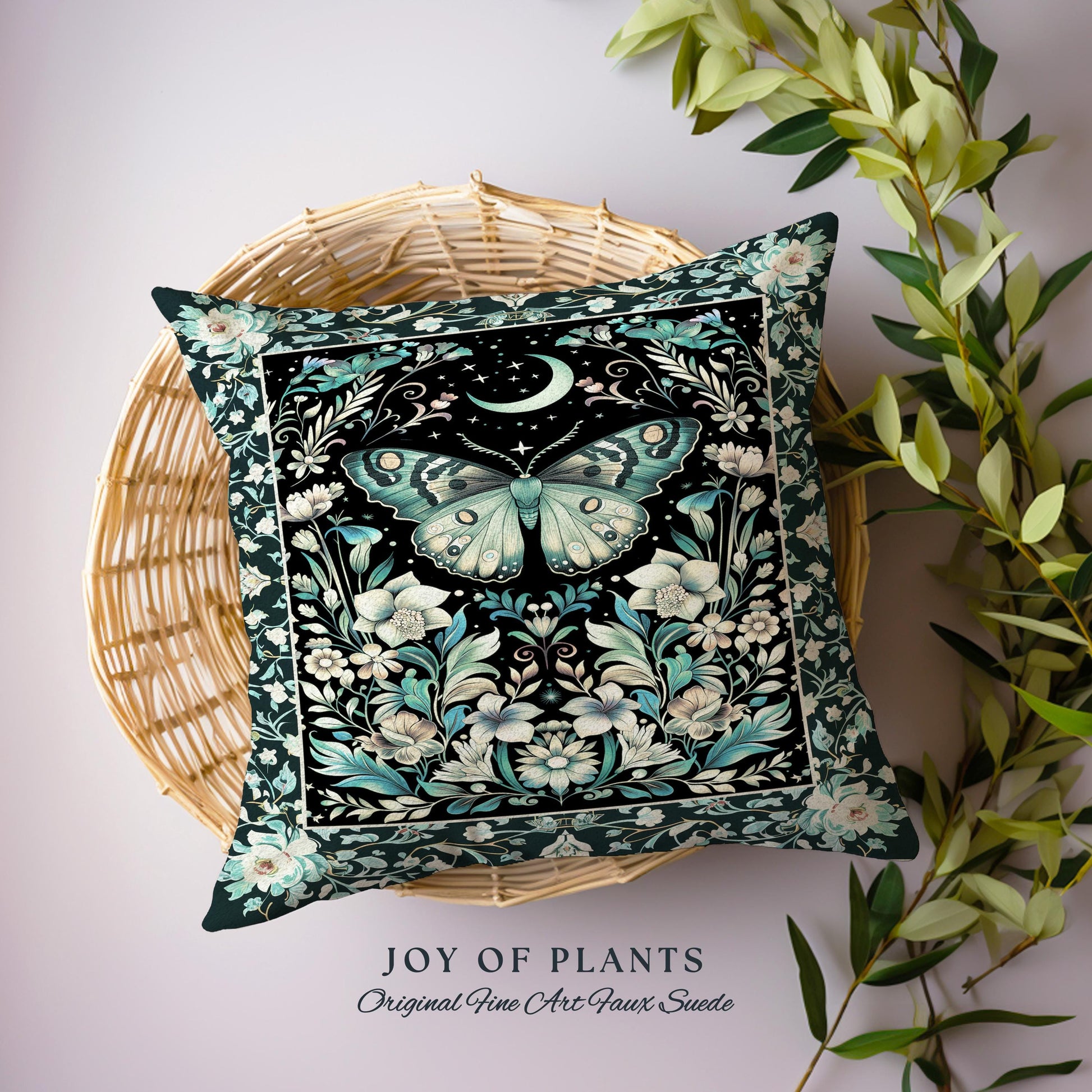 Pastel Gothic Butterfly Tapestry Moth Pillow Decorative Throw Cushion