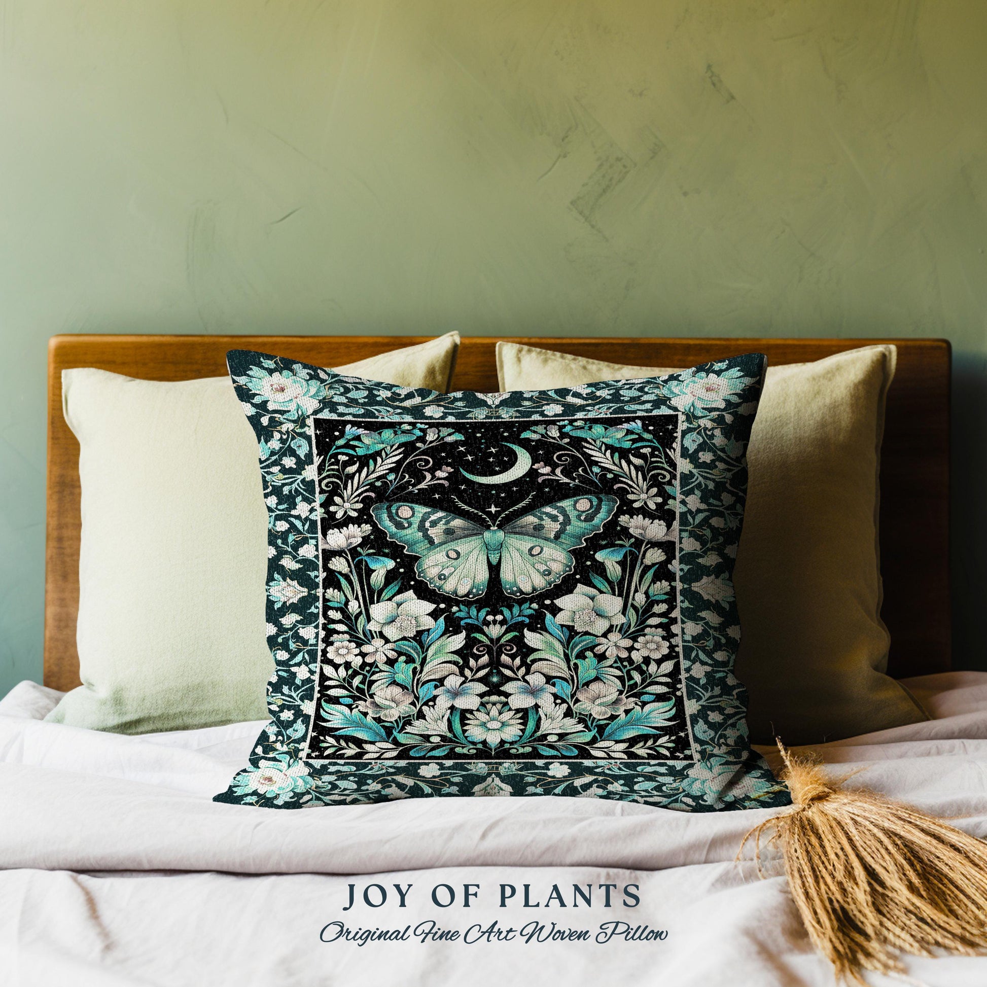 Pastel Gothic Butterfly Tapestry Moth Pillow Decorative Throw Cushion