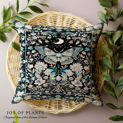 Maximalist Aesthetic Dark Academia Decorative Moth Cushion Tapestry Throw Pillow