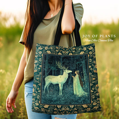 Medieval Princess Woodland Magic Woven Tote Everyday Bag