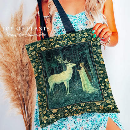 Medieval Princess Woodland Magic Woven Tote Everyday Bag