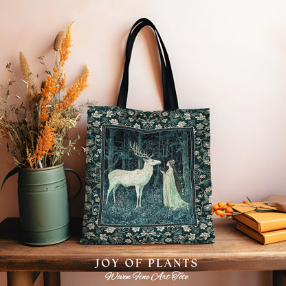 Medieval Princess Woodland Magic Woven Tote Everyday Bag
