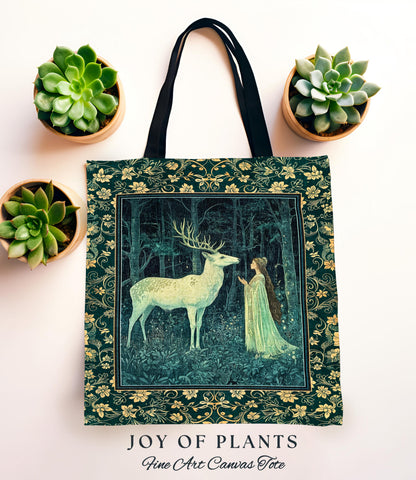 Medieval Princess Woodland Magic Woven Tote Everyday Bag