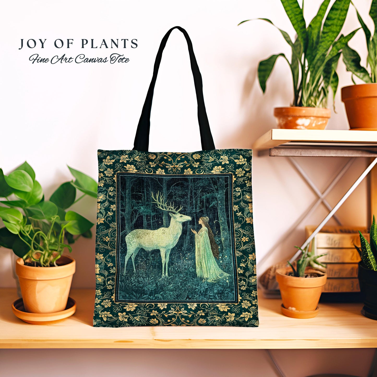 Medieval Princess Woodland Magic Woven Tote Everyday Bag