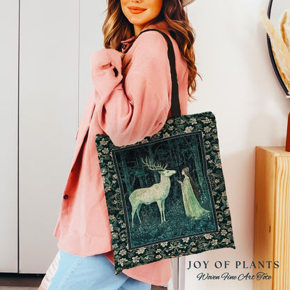 Medieval Princess Woodland Magic Woven Tote Everyday Bag