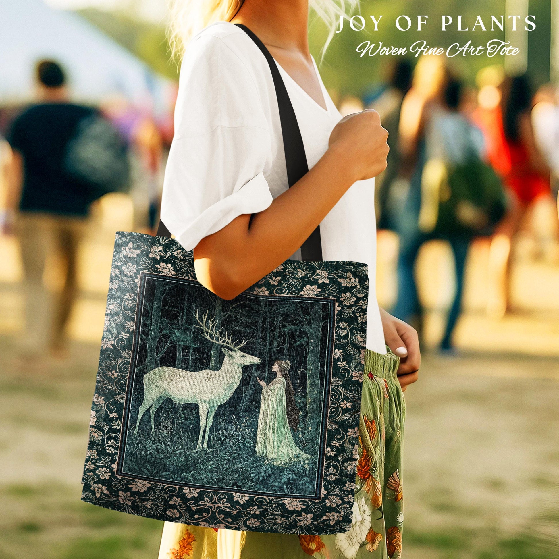Medieval Princess Woodland Magic Woven Tote Everyday Bag