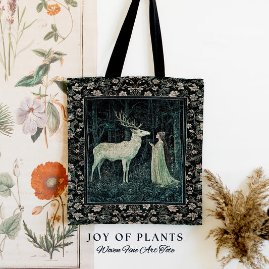 Medieval Princess Woodland Magic Woven Tote Everyday Bag
