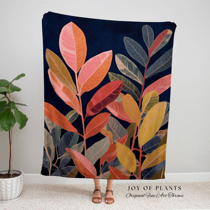 Indie Room Decor Tapestry | Ficus Houseplant Blanket Tapestry Botanical Rustic Room Decor Fairycore Floral Plant Lover Blanket Botanical Art