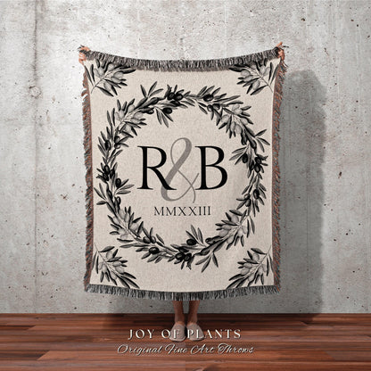 CUSTOM NAME BLANKET For Couple Cotton Anniversary Gift Couples Name Blanket Second Anniversary Gift For Couple Wedding Blanket Personalized
