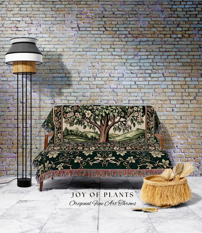 Fairytale Garden Timeless Accent Woven Throw Tree Blanket Jacquard Tapestry