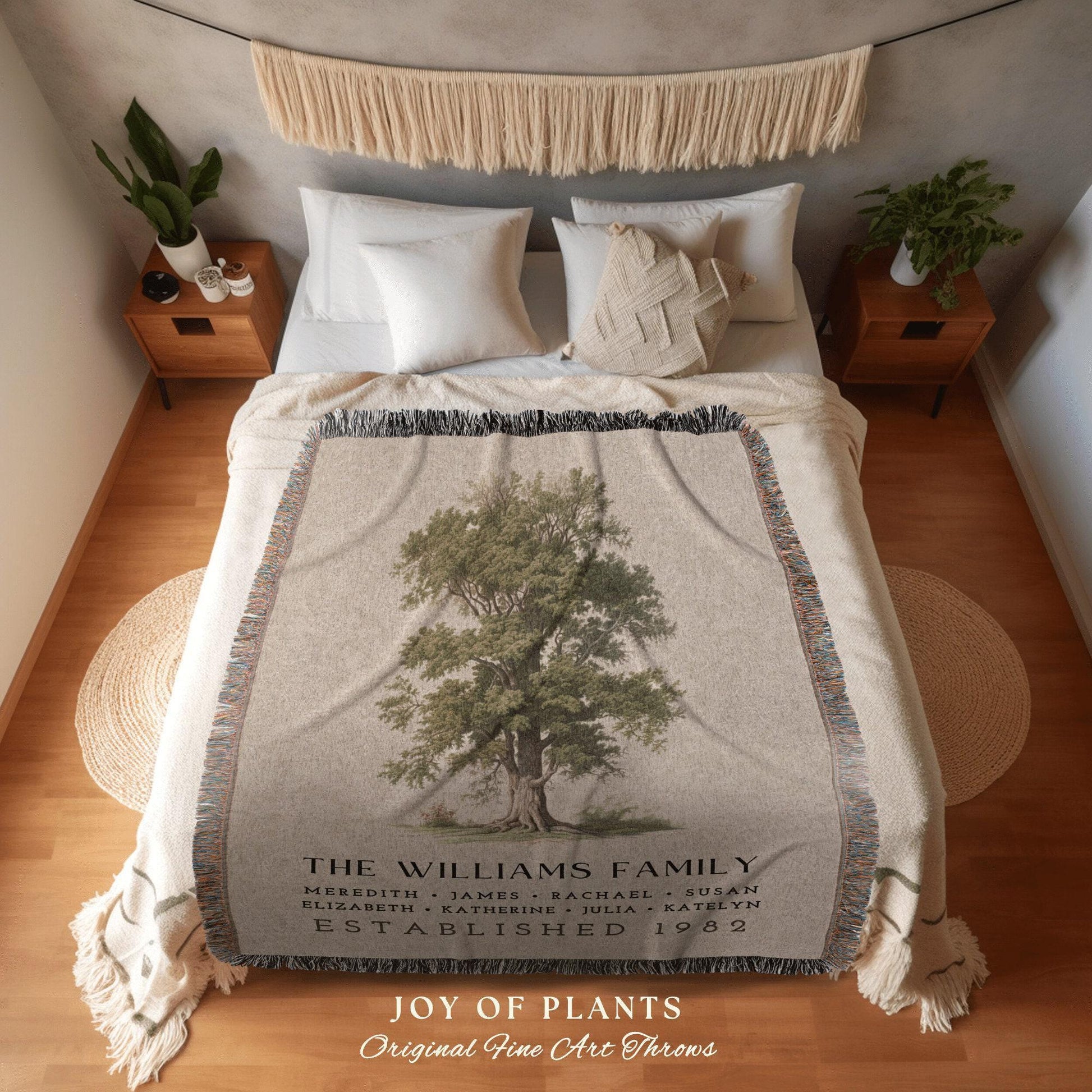 Family Blanket Personalized | Custom Family Tree Personalized Mother's Day Custom Blanket for Grandparents Sentimental Family Gift Custom |