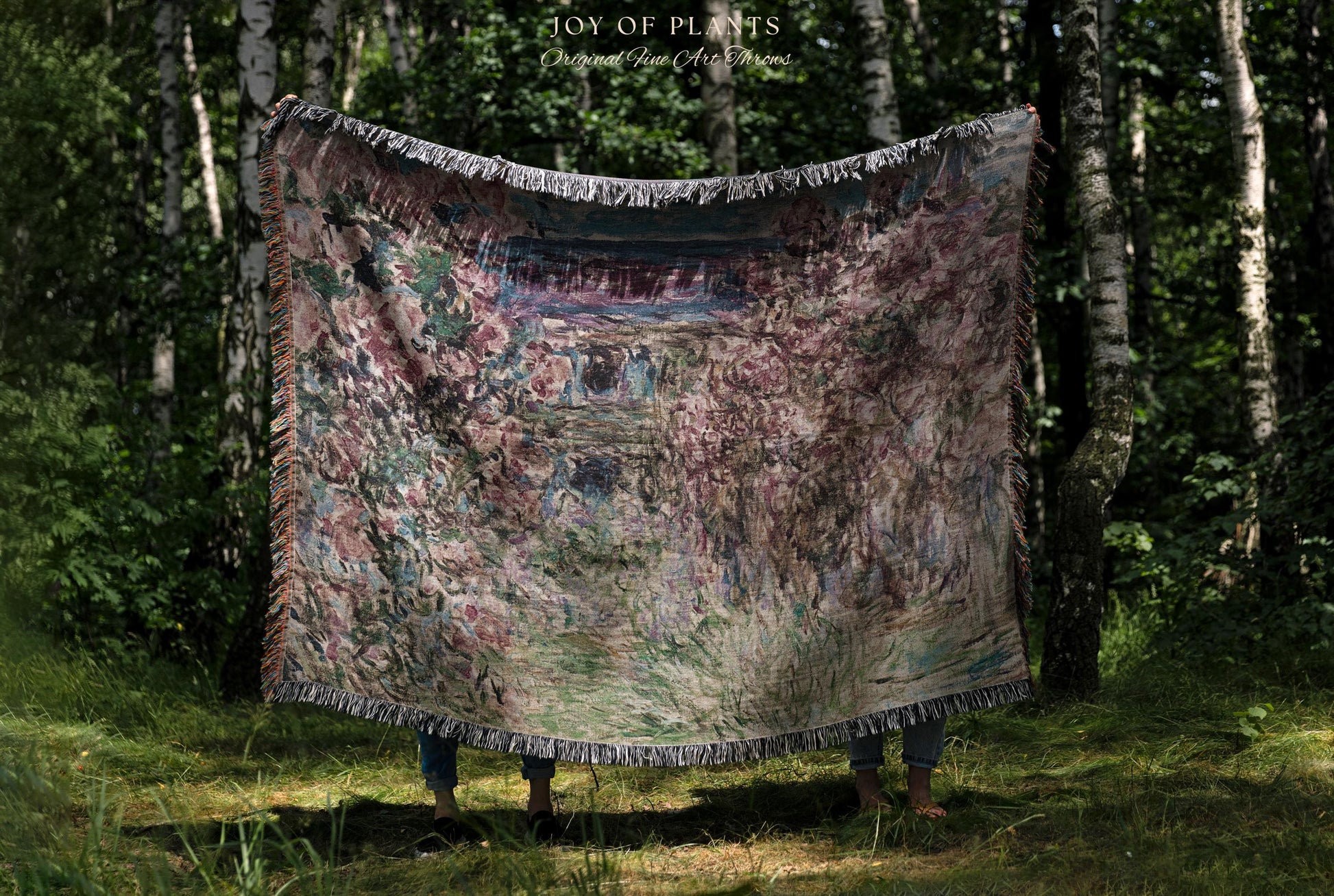 The Artist’s Garden at Giverny Blanket Monet Fine Art Tapestry Throw | Impressionist Botanical Cottagecore Cozy Home Enchanting Floral Gift