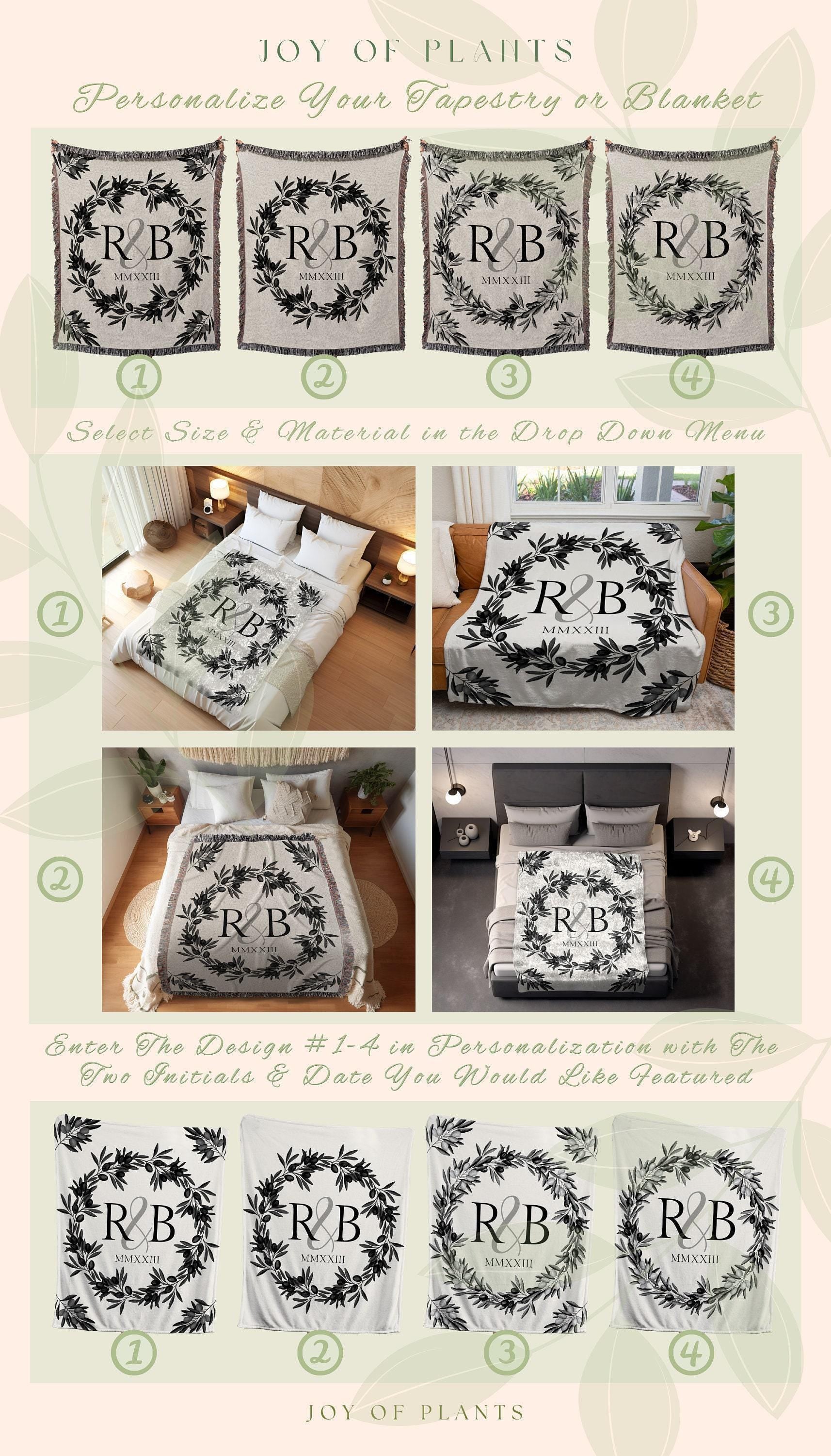 CUSTOM NAME BLANKET For Couple Cotton Anniversary Gift Couples Name Blanket Second Anniversary Gift For Couple Wedding Blanket Personalized