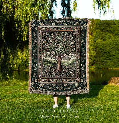 Fairytale Garden Timeless Accent Woven Throw Tree Blanket Jacquard Tapestry