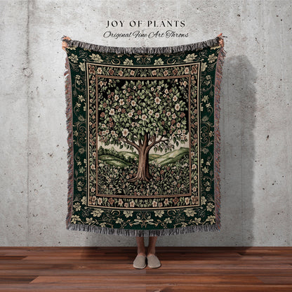 Fairytale Garden Timeless Accent Woven Throw Tree Blanket Jacquard Tapestry