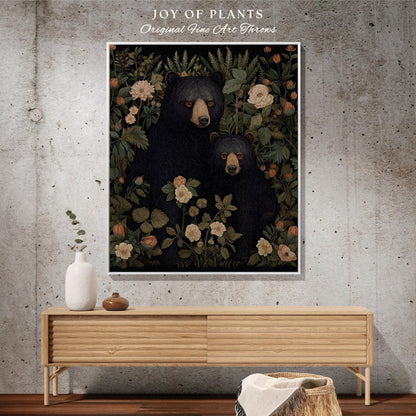 Bear Blanket Woven Tapestry | Woven Fringe Blanket Tapestry William Morris Tapestry Morris Decor Bear Couple Blanket Woodland Cottagecore |