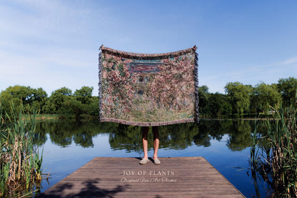 The Artist’s Garden at Giverny Blanket Monet Fine Art Tapestry Throw | Impressionist Botanical Cottagecore Cozy Home Enchanting Floral Gift