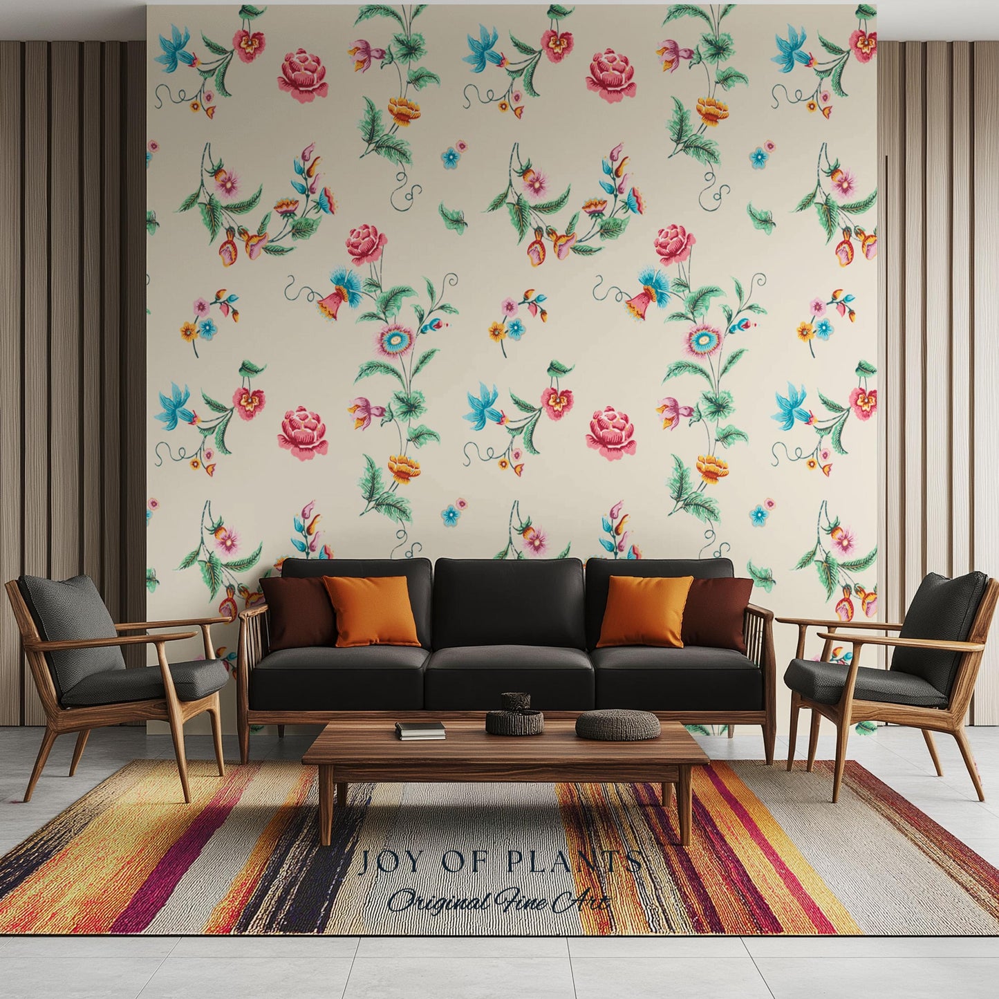 Playful French Eclectic Wallpaper | Maximalist Chinoiserie Peel and Stick Home Decor Grandmillenial Whimsical Dopamine Decor Renter Friendly